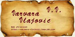 Varvara Vlajović vizit kartica